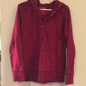 Maroon hooded sweatshirt
